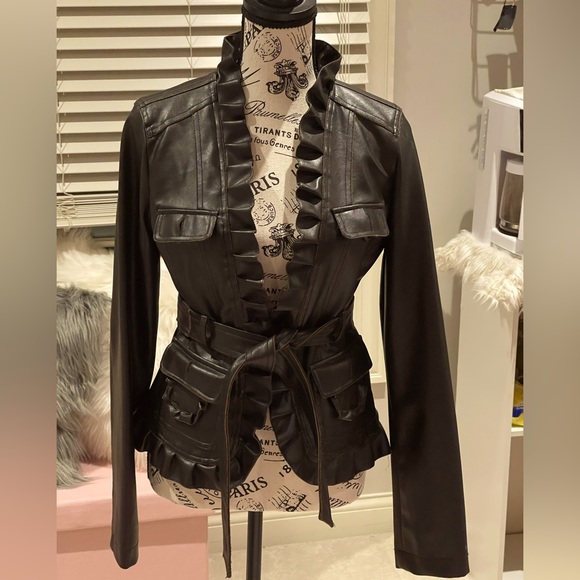 Sugar Coat-Ing Jackets & Blazers - Sugar Coat-Ing Chocolate PU  Leather Coat